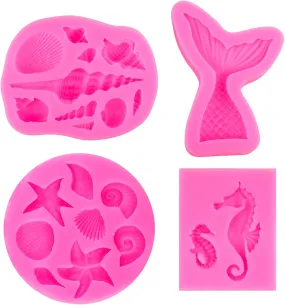 4 Moule en Silicone sur le thème Marin Vendos85 