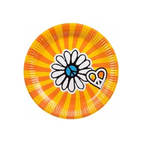 Assiettes Thème Hippie x6