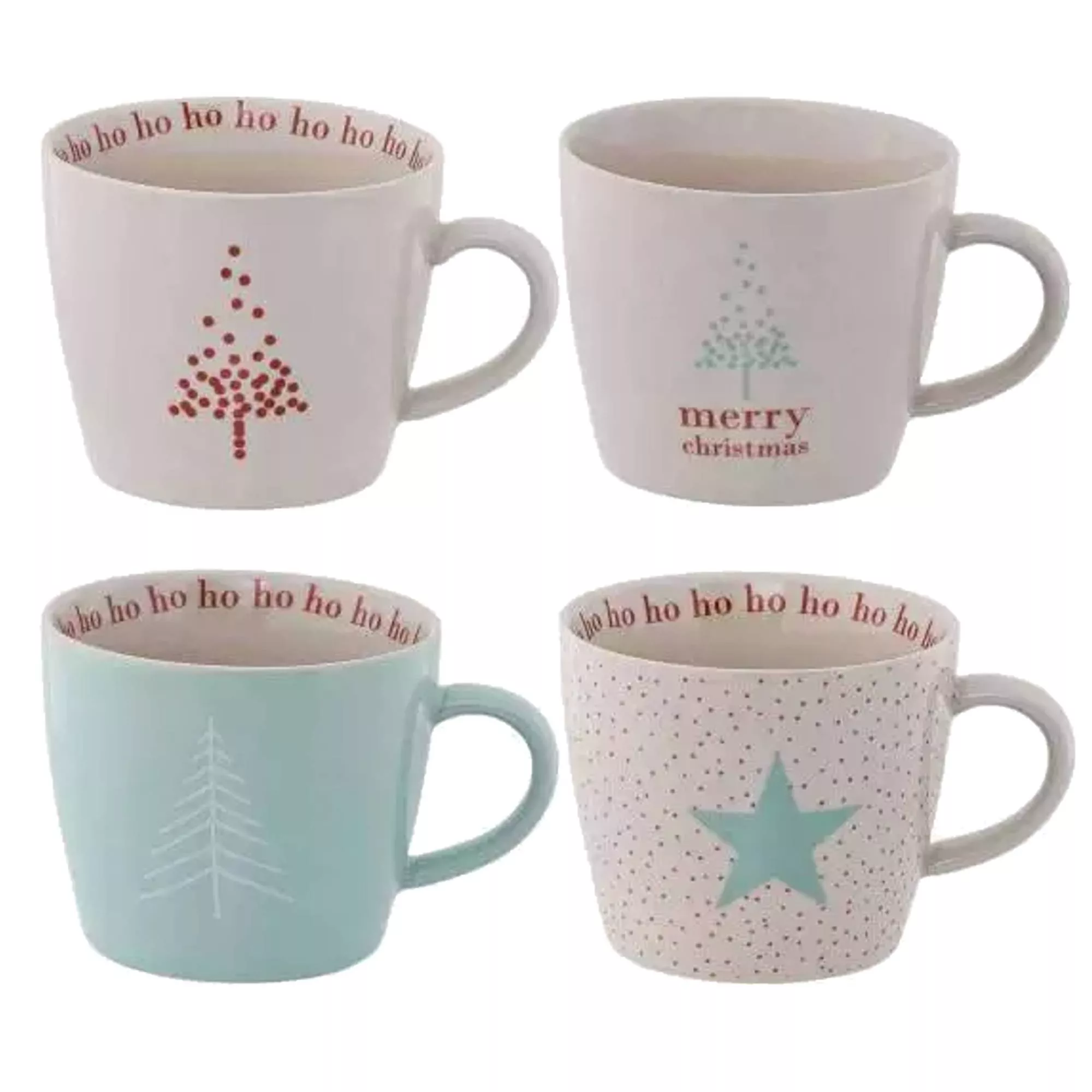 Bloomingville / Lot 4 tasses Christmas sur le thème de Noël