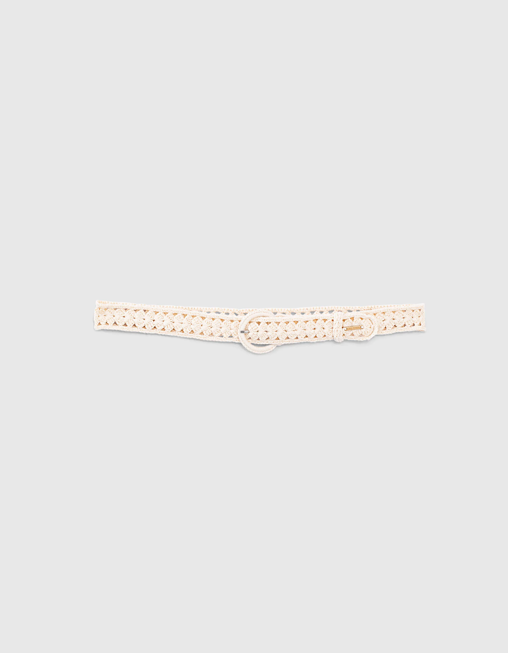 Ceinture écrue en crochet fille