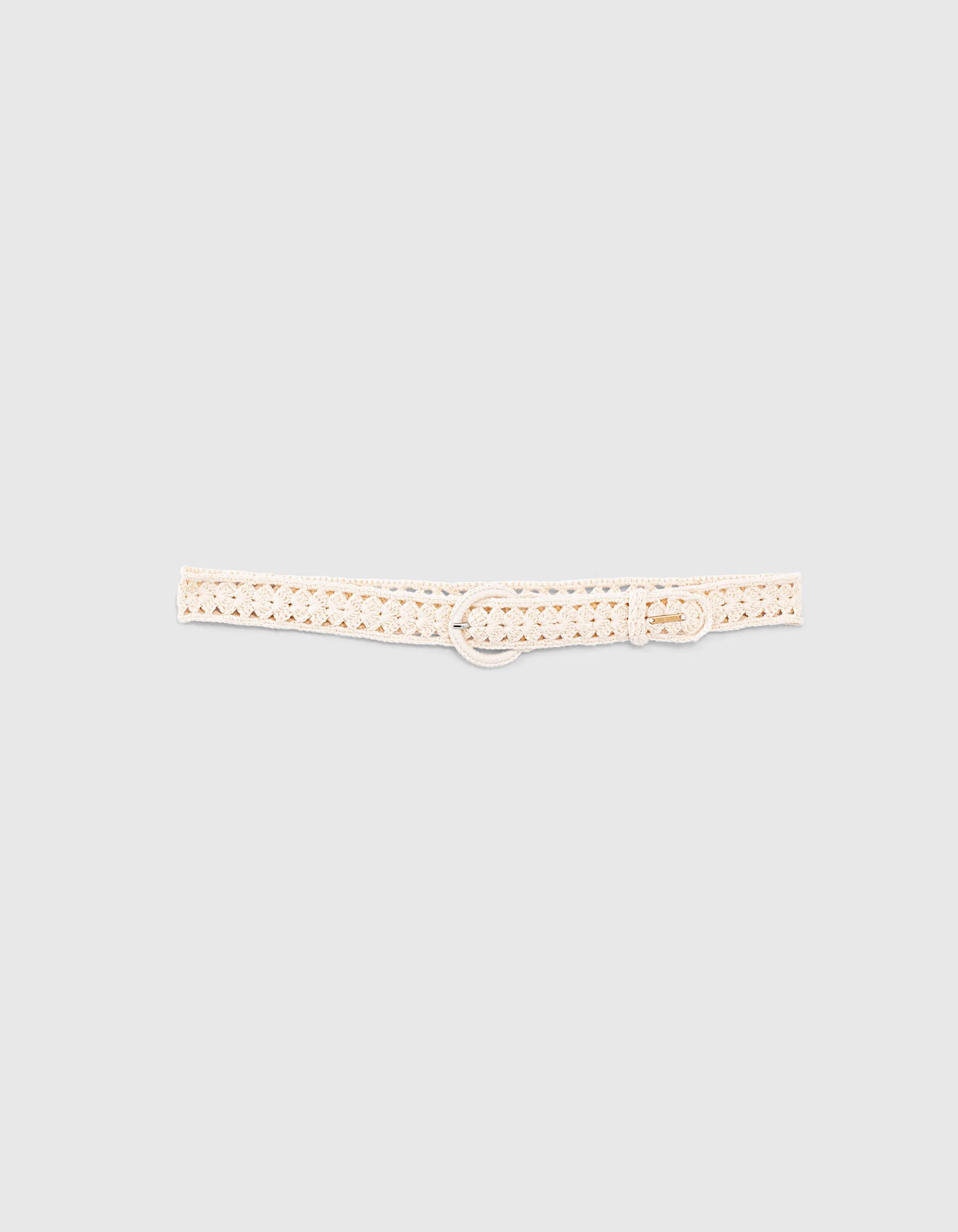 Ceinture écrue en crochet fille