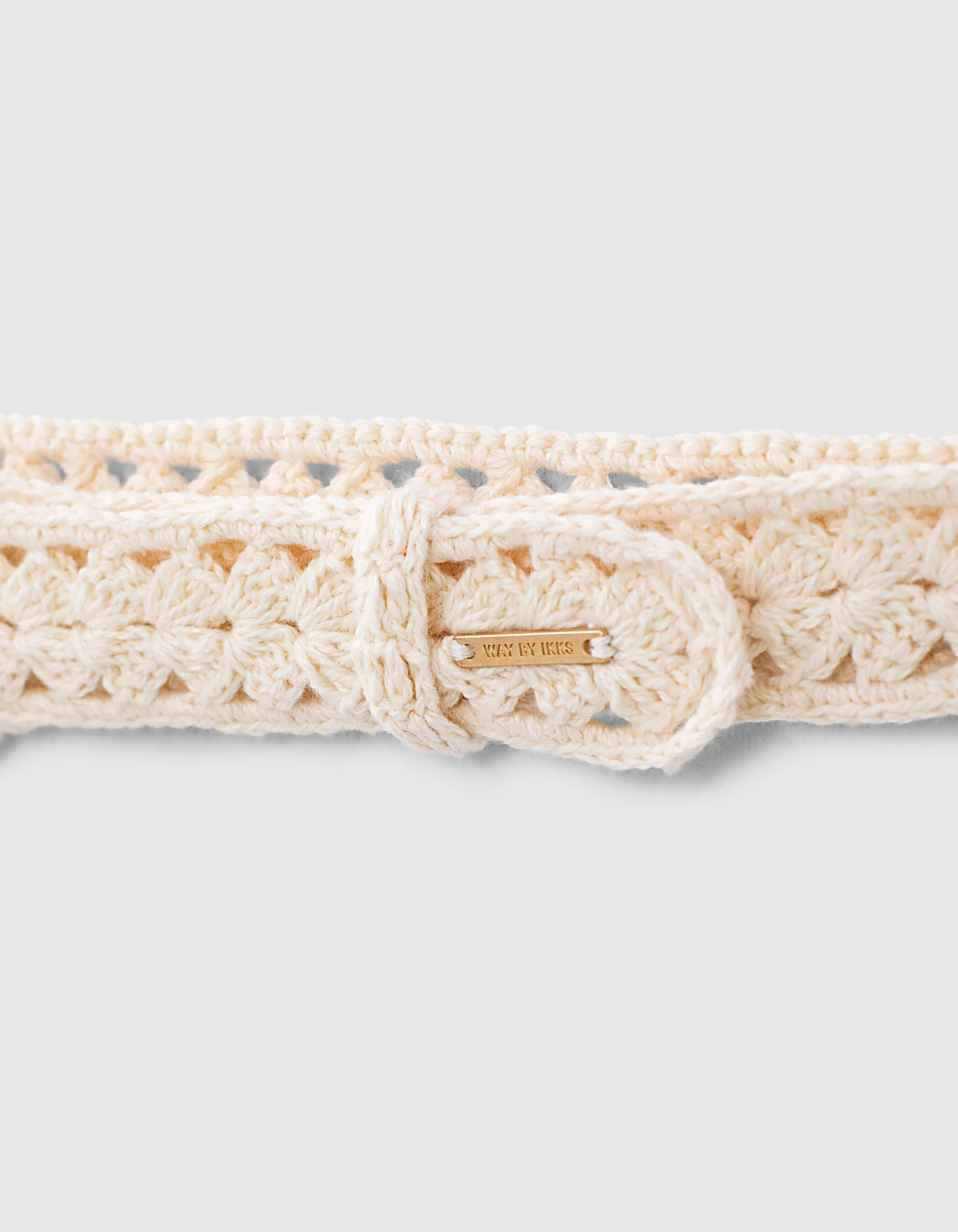 Ceinture écrue en crochet fille
