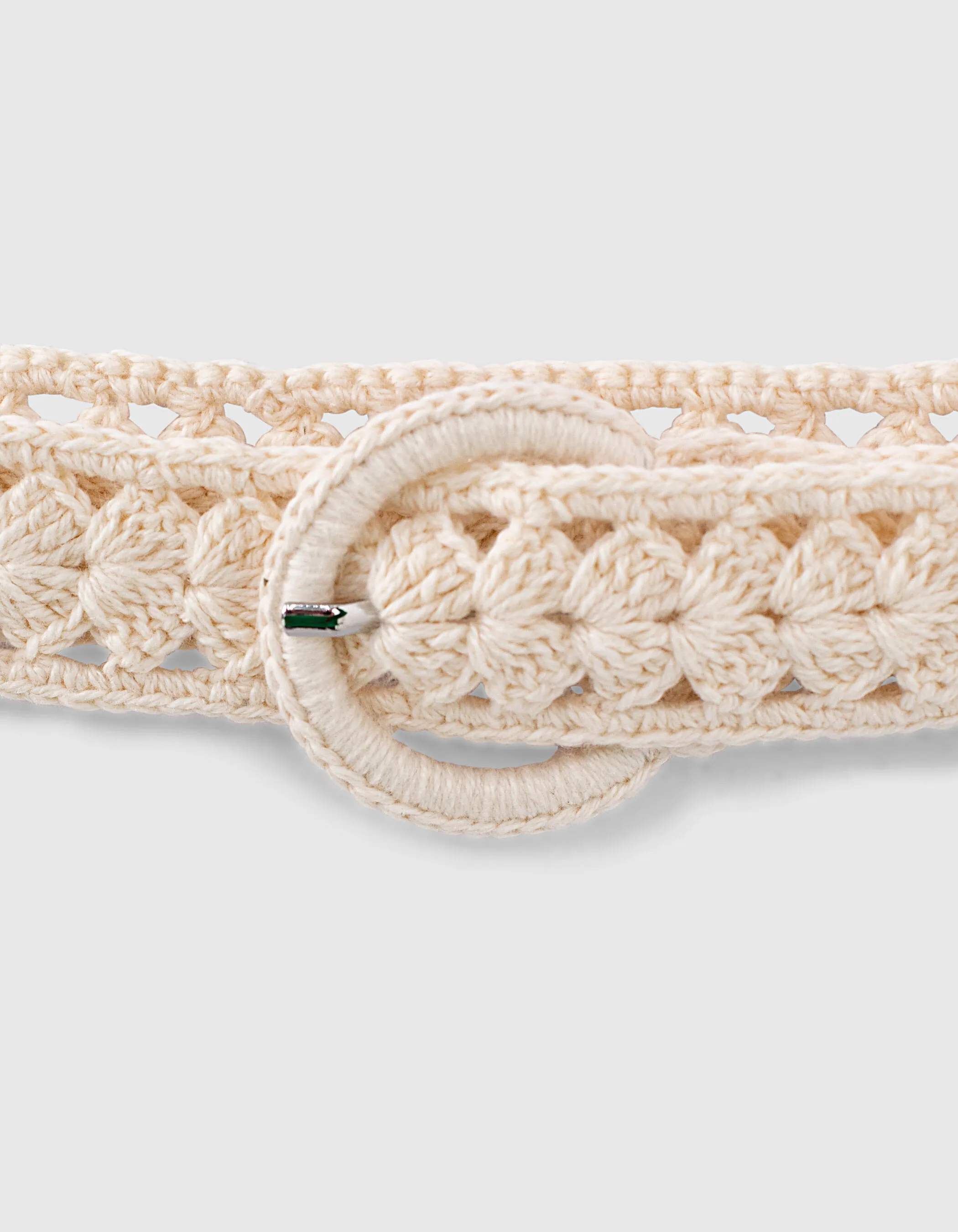 Ceinture écrue en crochet fille