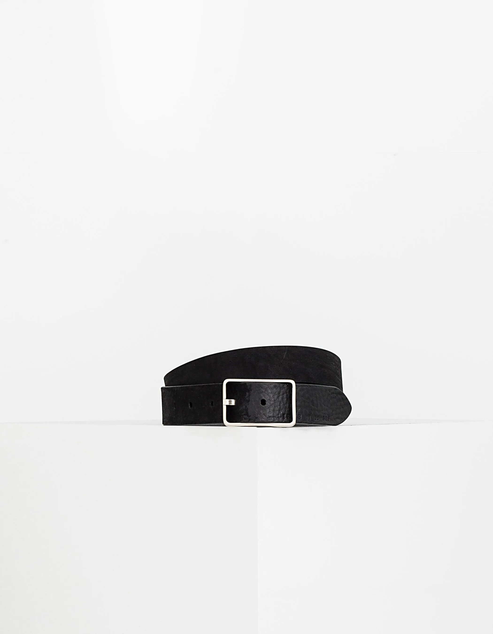 Ceinture noire en cuir nubuck Homme