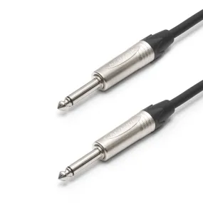 Cordon Microphone Pro avec câble HAWA équipé de Jack 6.35 Neutrik Mono Mâle / Mâle