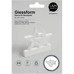 I AM CREATIVE Moule en silicone étoiles, indéformable, transparent