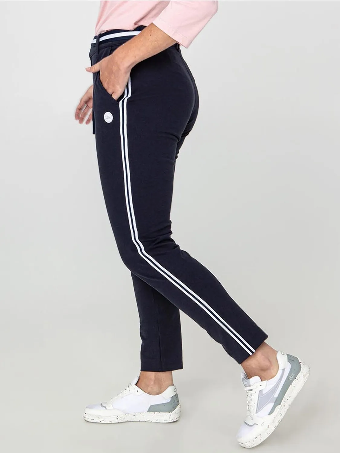 Pantalon Femme Ceinture Bleu Marine tbs