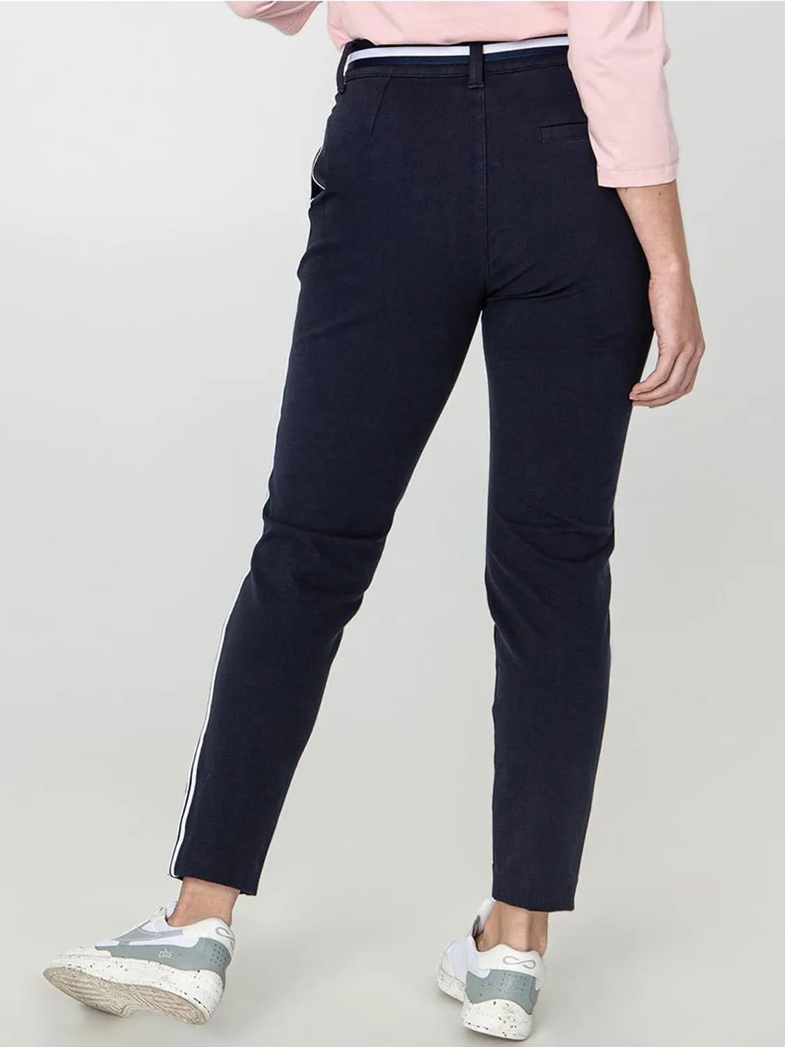Pantalon Femme Ceinture Bleu Marine tbs