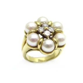 SANS MARQUE BAGUES sertie diamants & perles