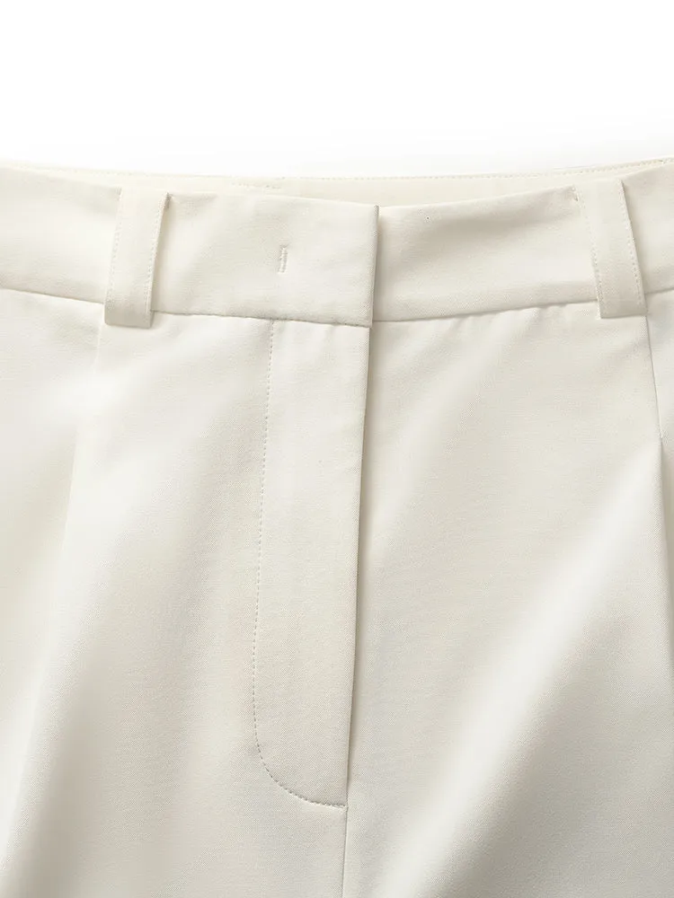 Short femme taille haute avec ceinture